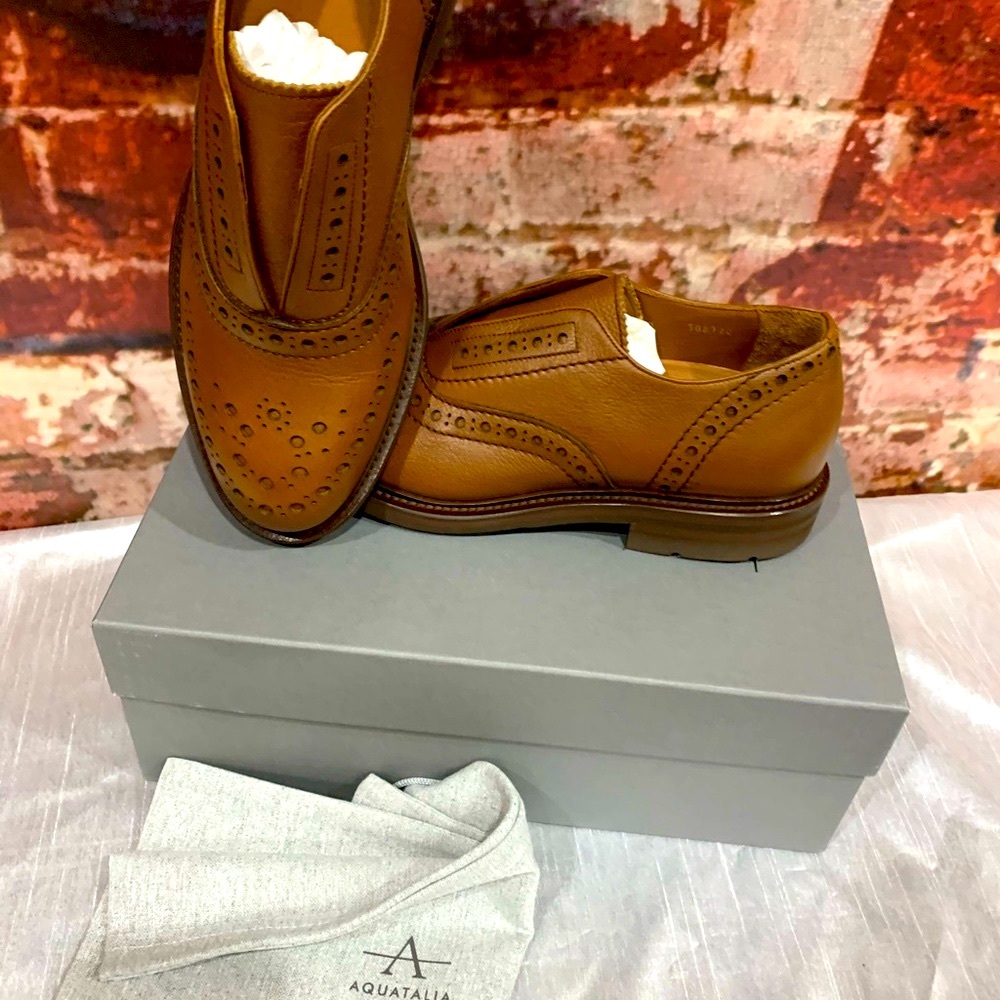 BRAND NEW MEN'S AQUATALIA  OXFORD SLIP ON WITH SHOE BAG SIZE 11.5 EXCELLENT SHOE - Picture 5 of 7